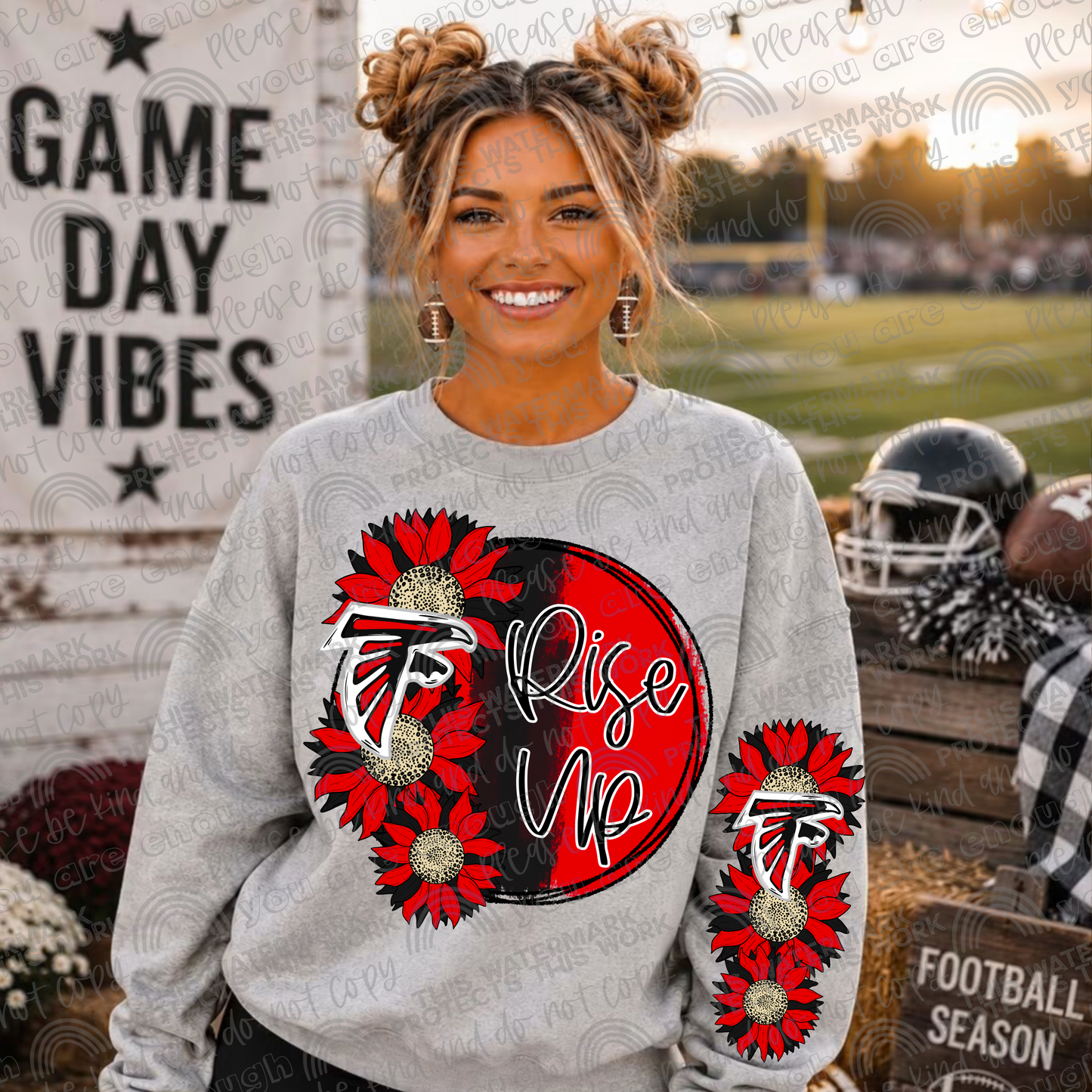 Sunflowers Pro Football Teams Bundle with Sleeves- 64 PNG Files