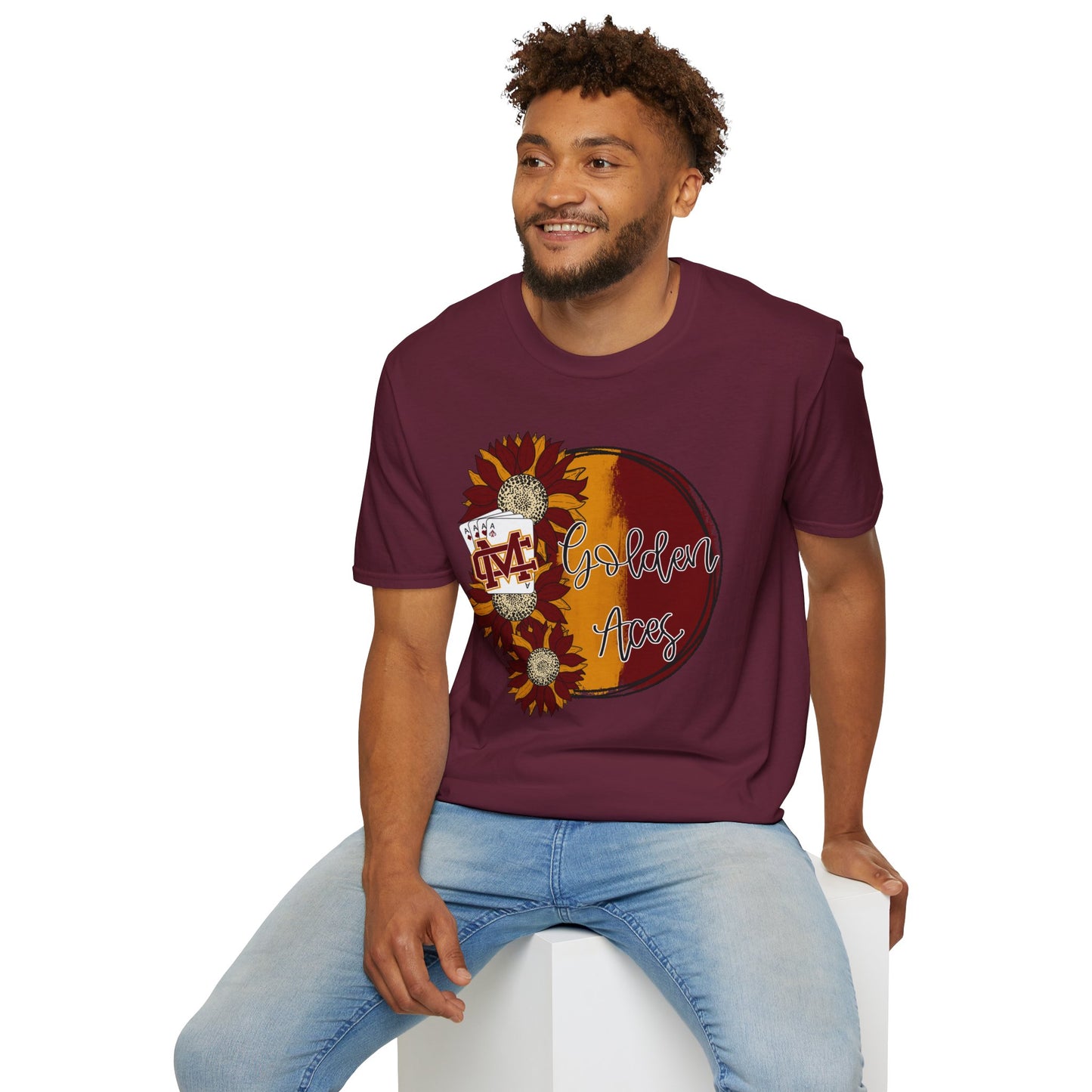 Golden Aces Sunflowers Adult Unisex Softstyle T-Shirt