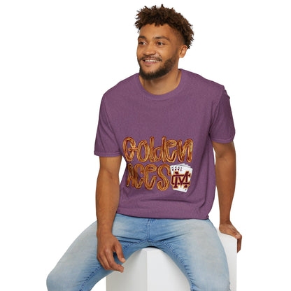 Golden Aces Brushstrokes Adult Unisex Softstyle T-Shirt