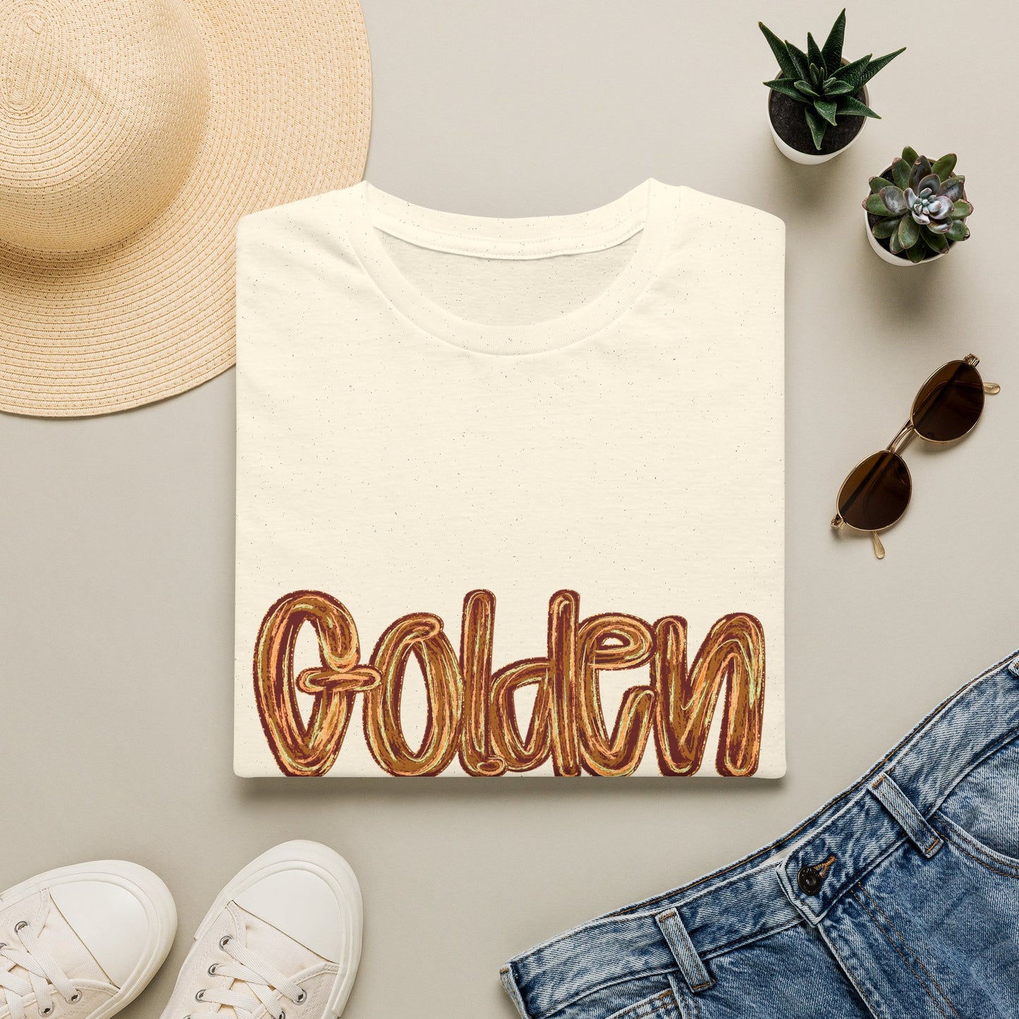 Golden Aces Brushstrokes Adult Unisex Softstyle T-Shirt