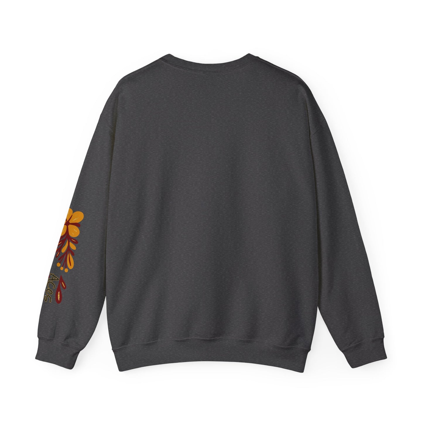Aces Floral with Sleeve Design Unisex Heavy Blend™ Crewneck Sweatshirt
