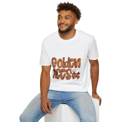 Golden Aces Brushstrokes Adult Unisex Softstyle T-Shirt