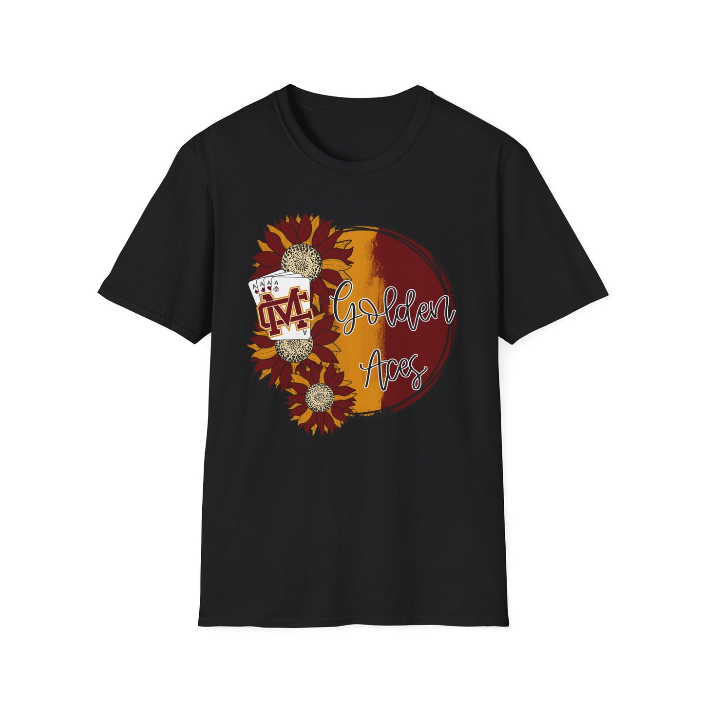 Golden Aces Sunflowers Adult Unisex Softstyle T-Shirt