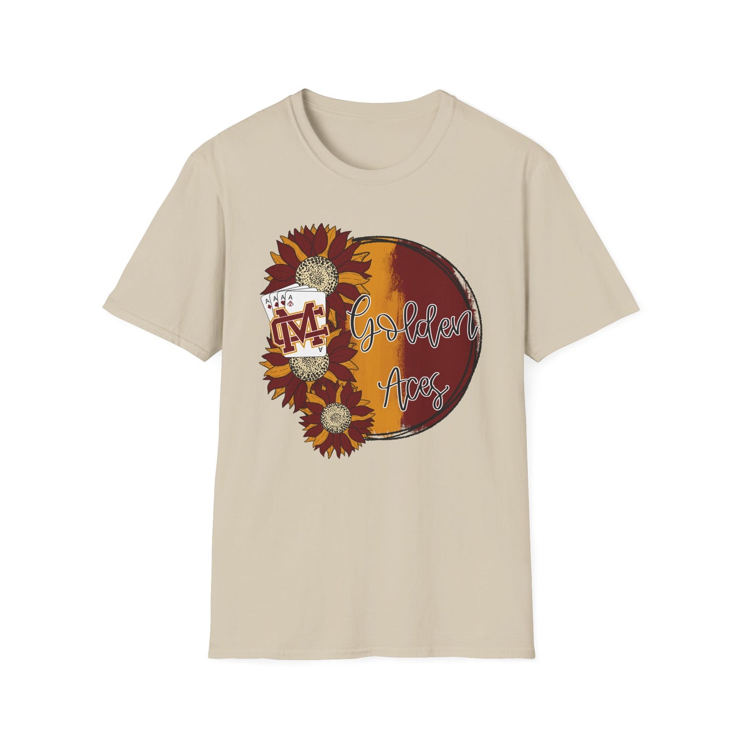Golden Aces Sunflowers Adult Unisex Softstyle T-Shirt