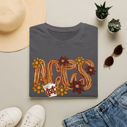 Aces Brushstrokes Floral Adult Unisex Softstyle T-Shirt