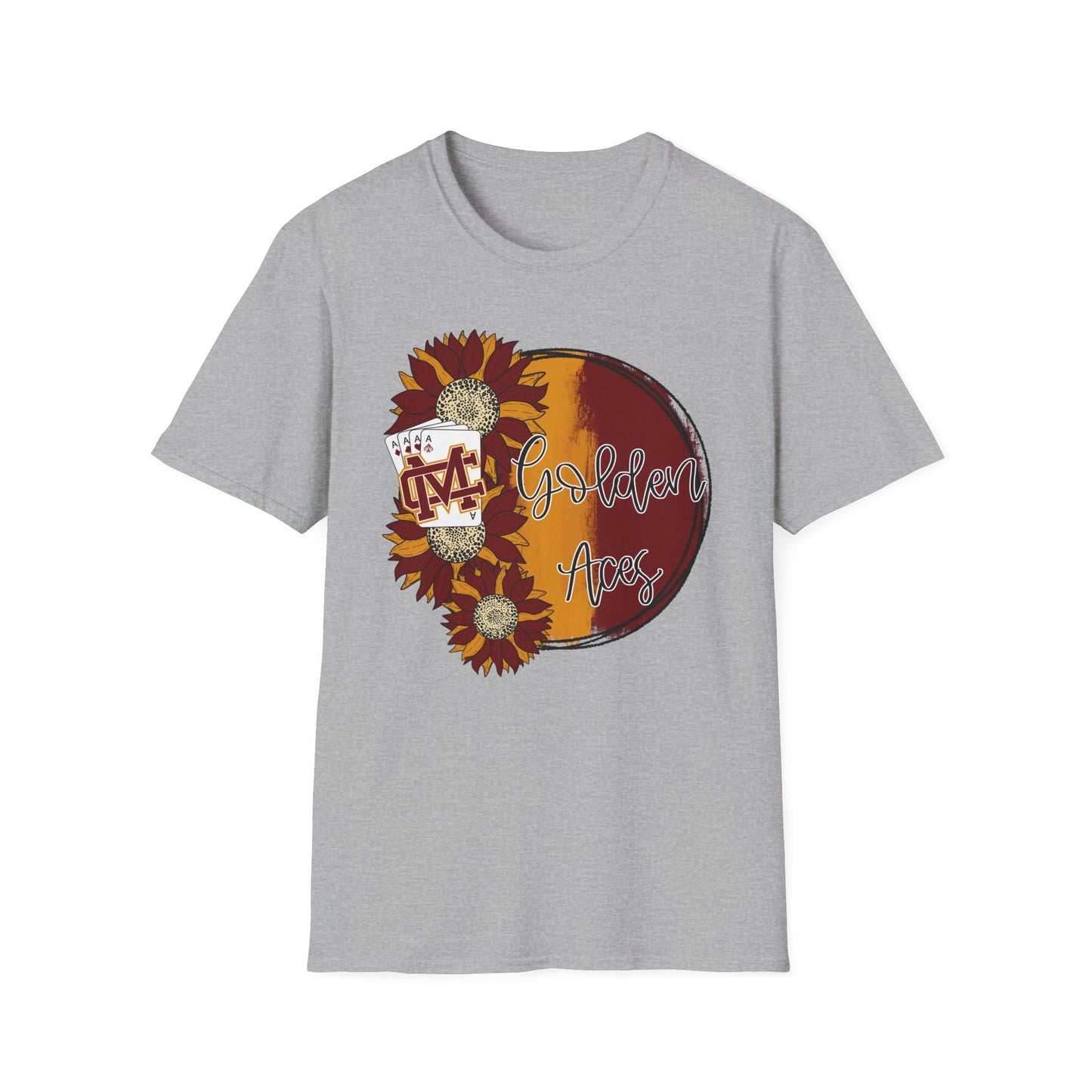 Golden Aces Sunflowers Adult Unisex Softstyle T-Shirt