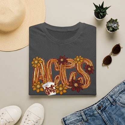 Aces Brushstrokes Floral Adult Unisex Softstyle T-Shirt