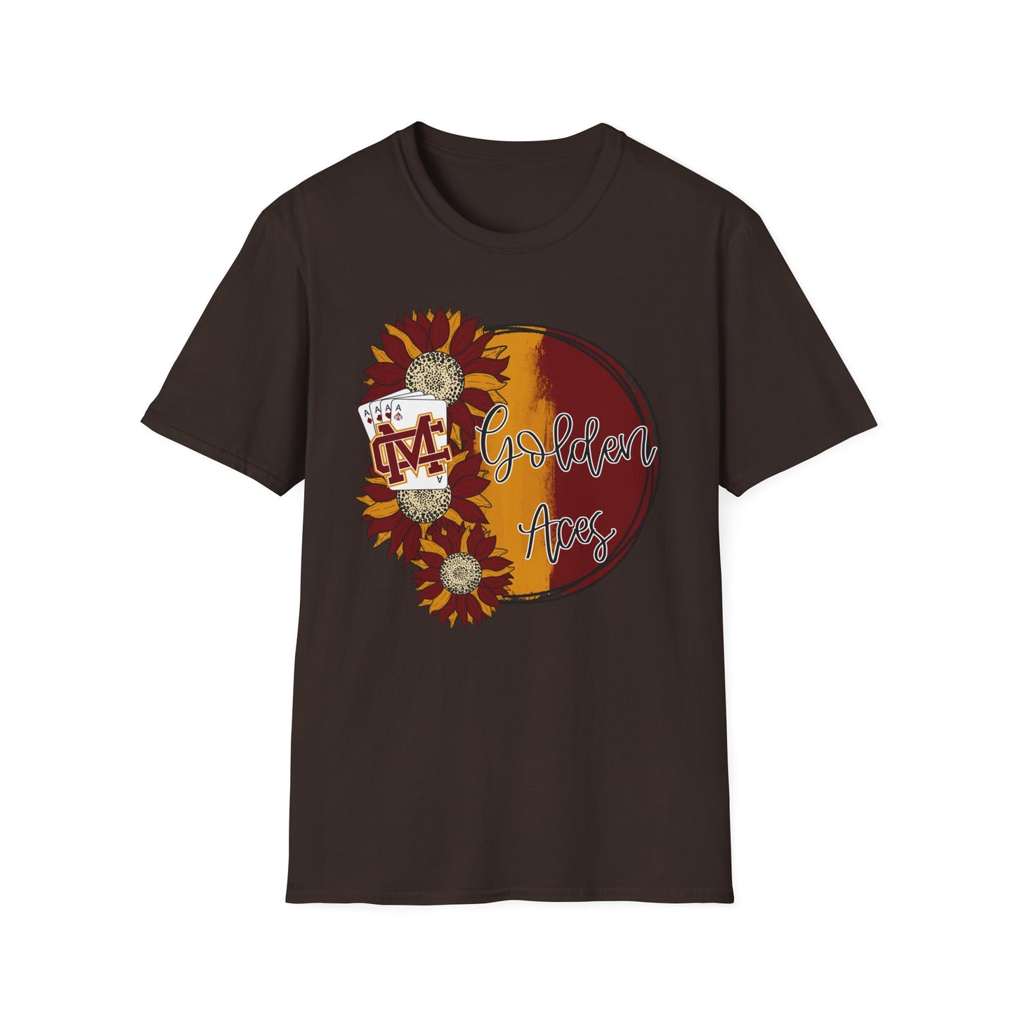Golden Aces Sunflowers Adult Unisex Softstyle T-Shirt