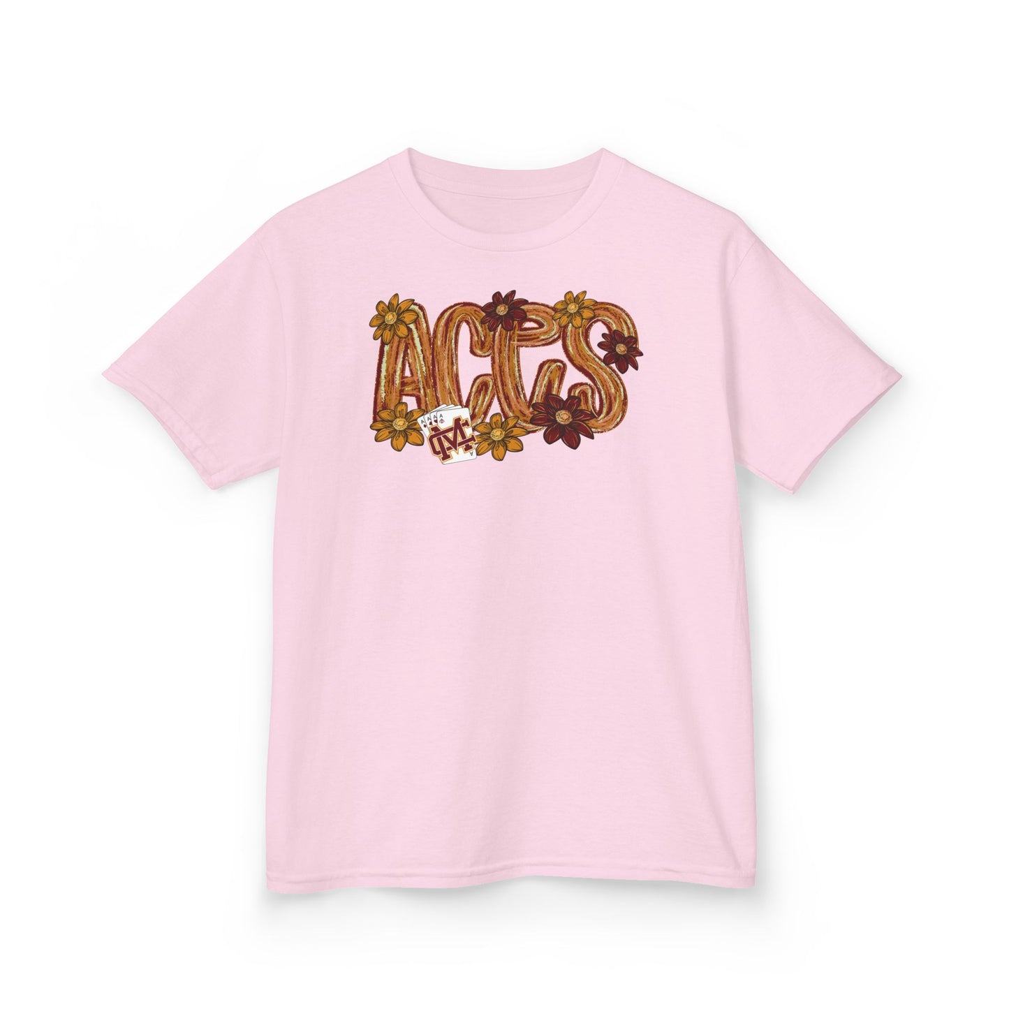 Aces Floral Brushstrokes Kids Heavy Cotton™ Tee