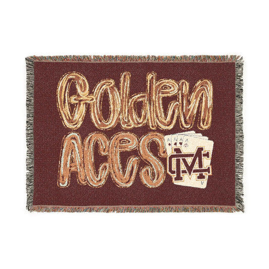 Golden Aces Woven Blanket