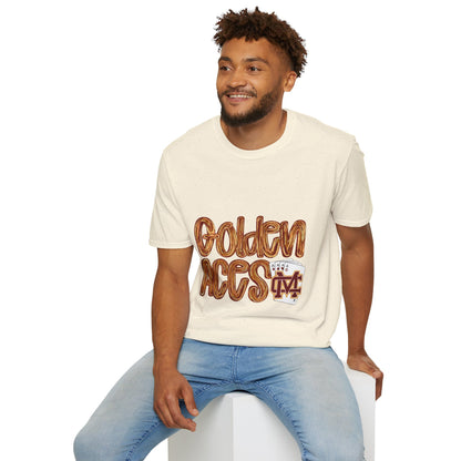 Golden Aces Brushstrokes Adult Unisex Softstyle T-Shirt