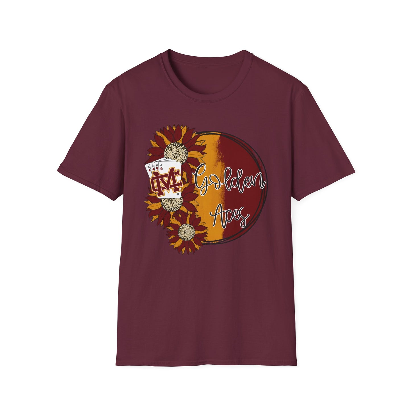 Golden Aces Sunflowers Adult Unisex Softstyle T-Shirt