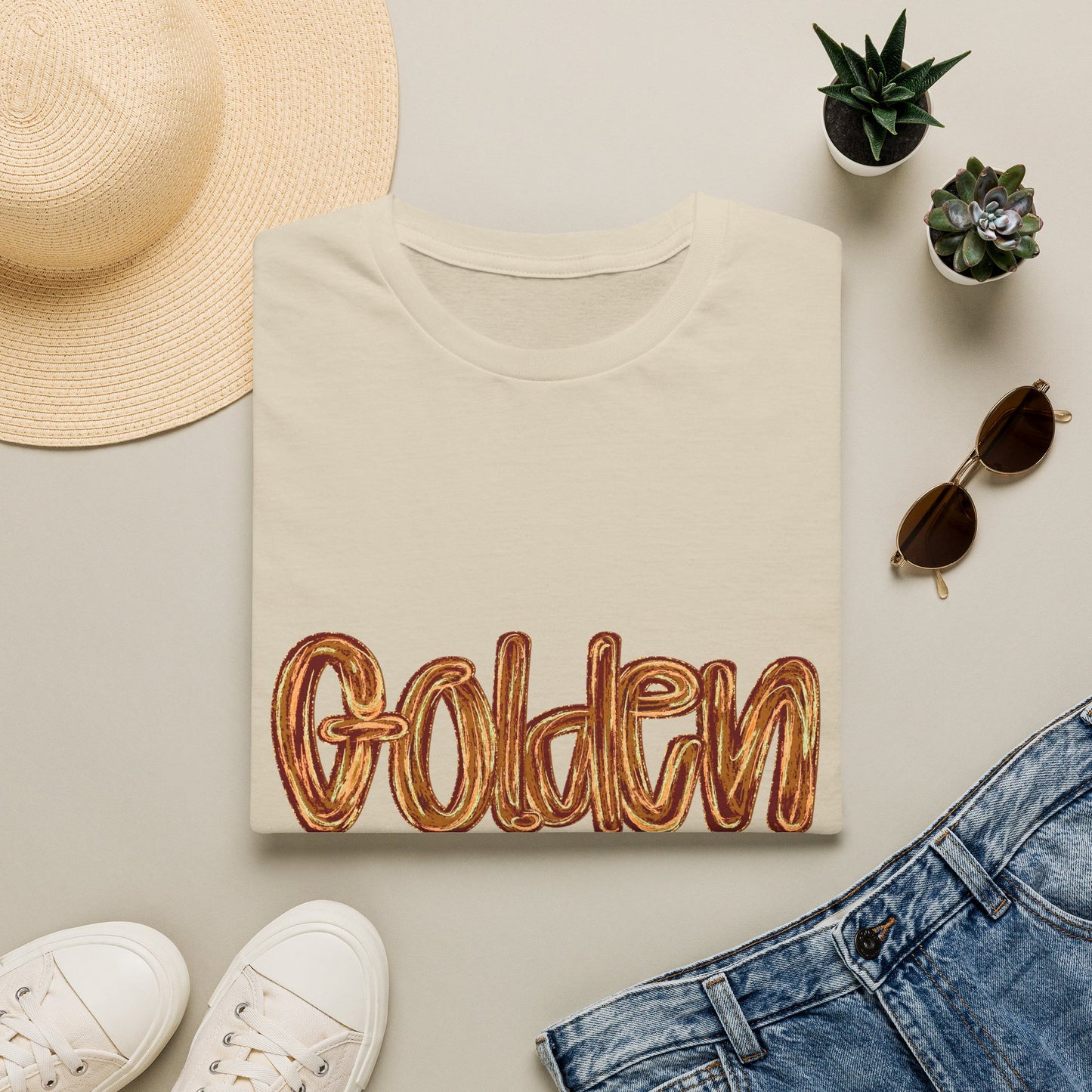 Golden Aces Brushstrokes Adult Unisex Softstyle T-Shirt