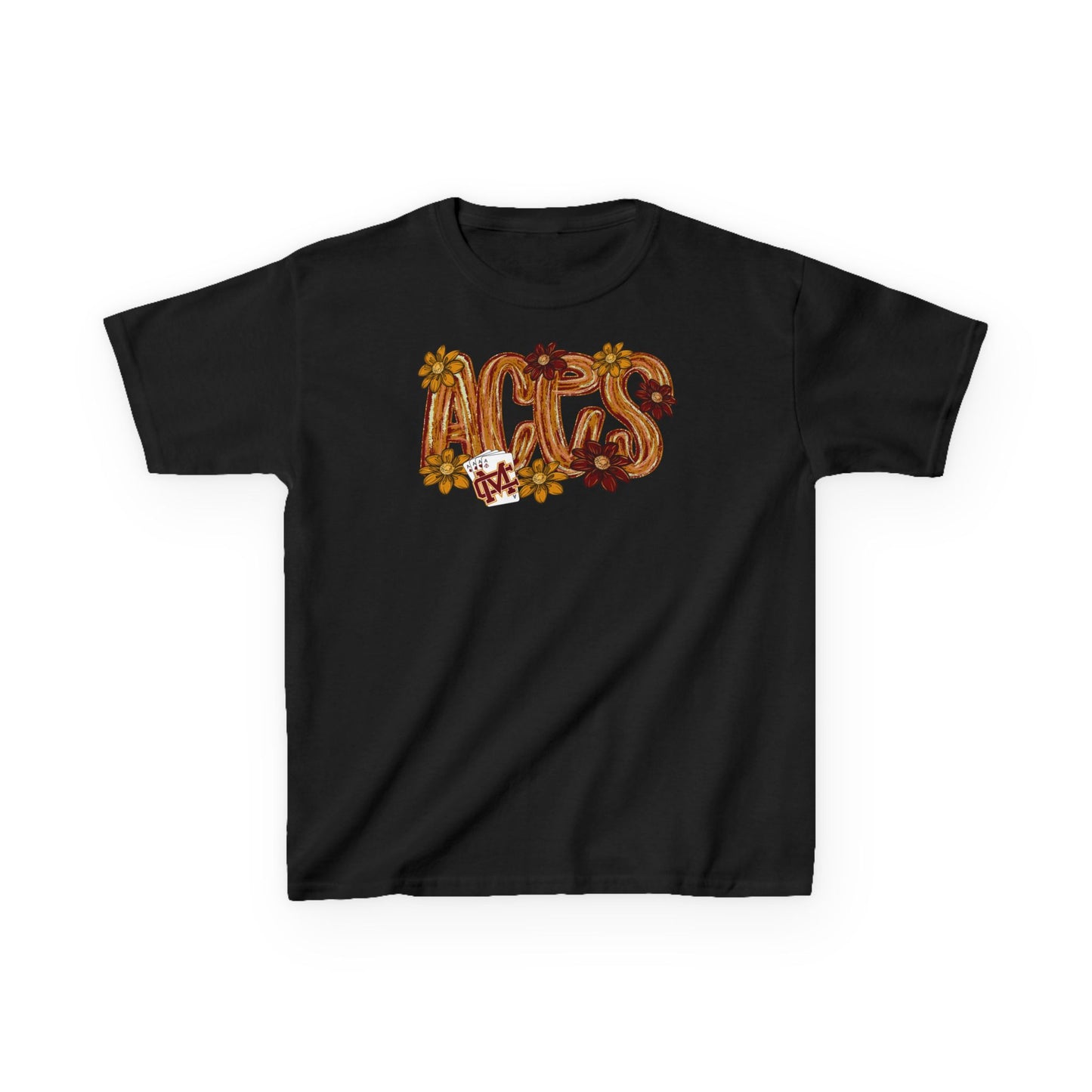Aces Floral Brushstrokes Kids Heavy Cotton™ Tee