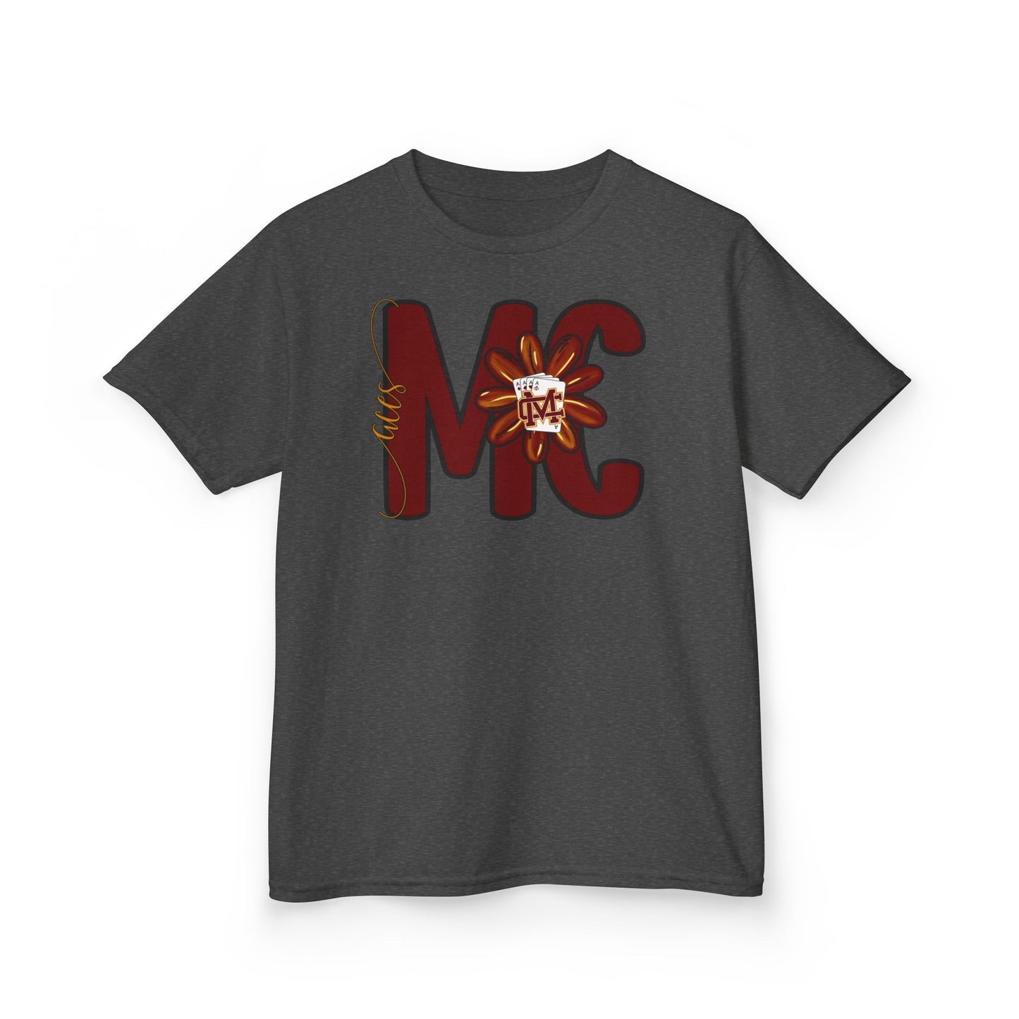 Aces Floral Letters Kids Heavy Cotton™ Tee