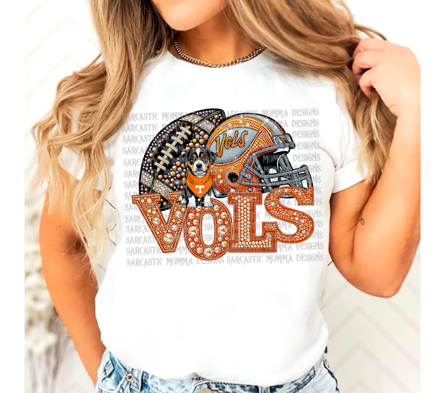 Vols Rhinestone Dog with Matching Sleeve- 2 PNG Files