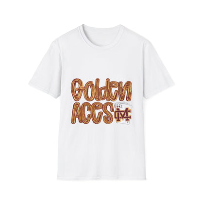 Golden Aces Brushstrokes Adult Unisex Softstyle T-Shirt