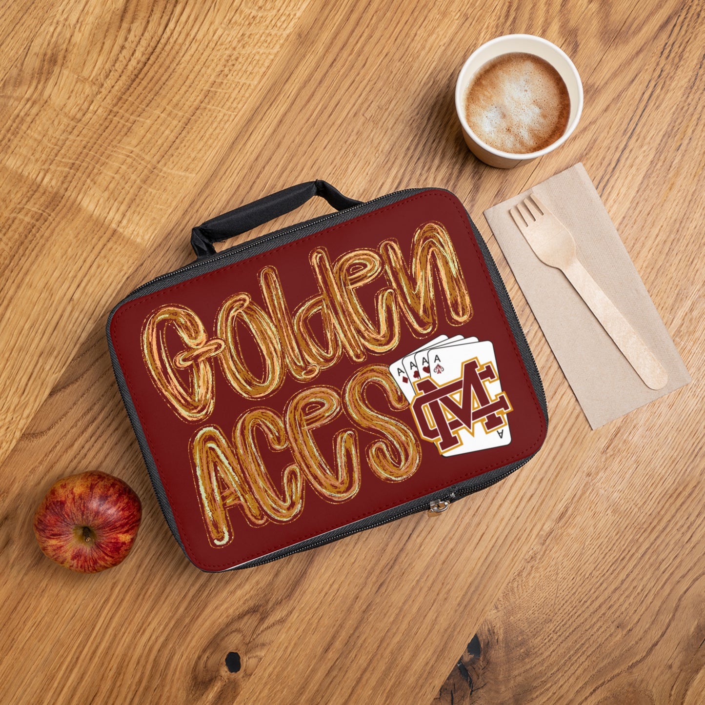 Golden Aces Maroon Lunch Bag