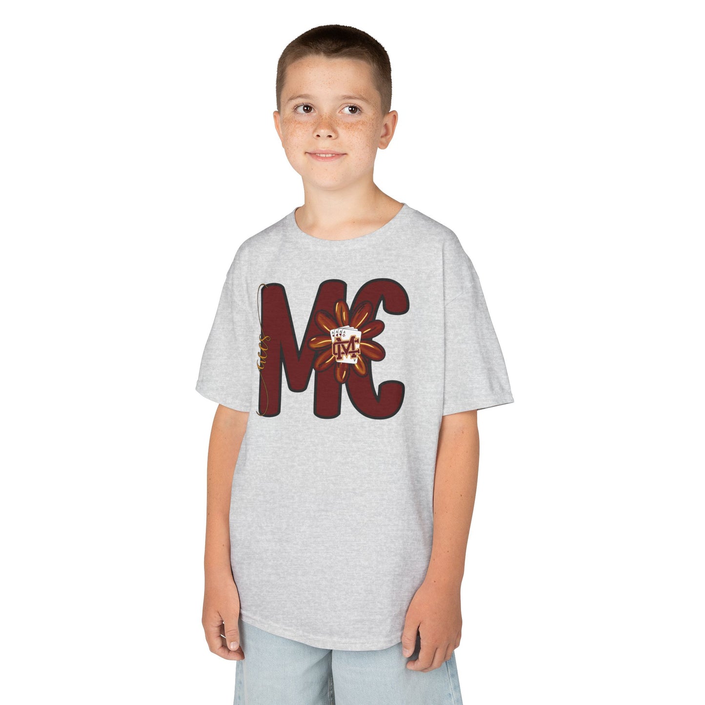 Aces Floral Letters Kids Heavy Cotton™ Tee