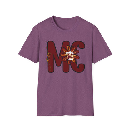 Aces Floral Letters Adult Unisex Softstyle T-Shirt