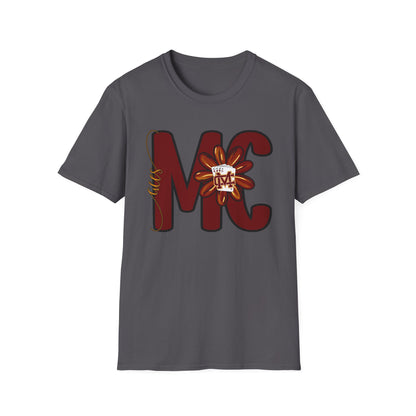Aces Floral Letters Adult Unisex Softstyle T-Shirt