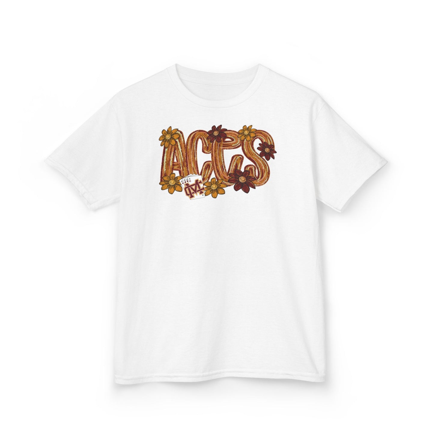 Aces Floral Brushstrokes Kids Heavy Cotton™ Tee