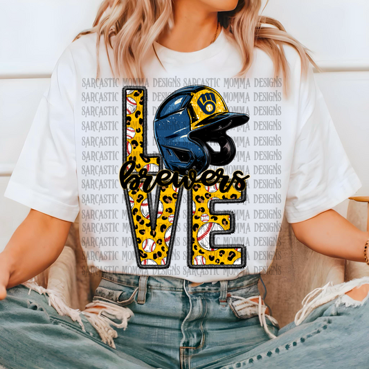 Brewers Baseball LOVE PNG File