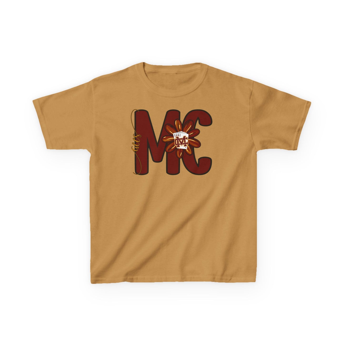 Aces Floral Letters Kids Heavy Cotton™ Tee