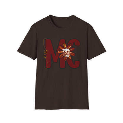 Aces Floral Letters Adult Unisex Softstyle T-Shirt