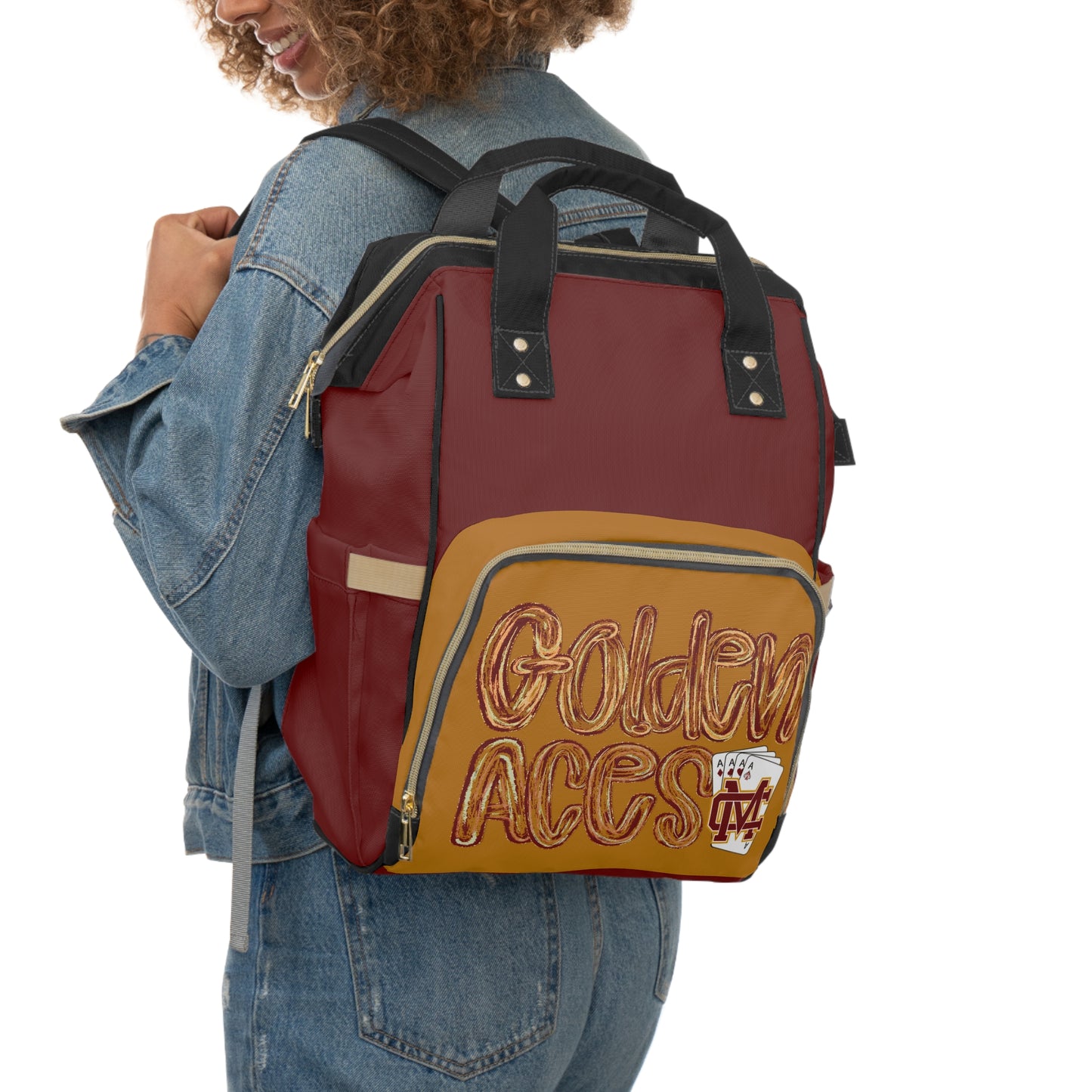 Golden Aces Brushstrokes Backpack