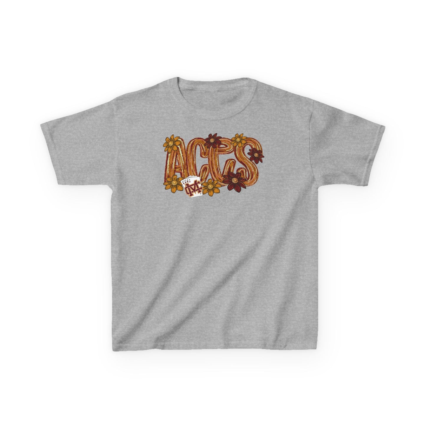 Aces Floral Brushstrokes Kids Heavy Cotton™ Tee