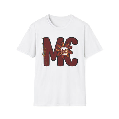 Aces Floral Letters Adult Unisex Softstyle T-Shirt