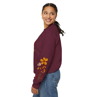 Aces Floral with Sleeve Design Unisex Heavy Blend™ Crewneck Sweatshirt