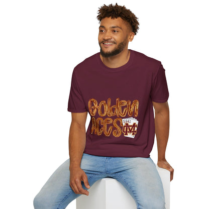 Golden Aces Brushstrokes Adult Unisex Softstyle T-Shirt