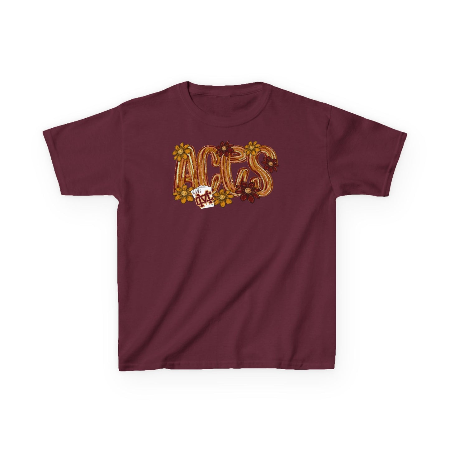 Aces Floral Brushstrokes Kids Heavy Cotton™ Tee