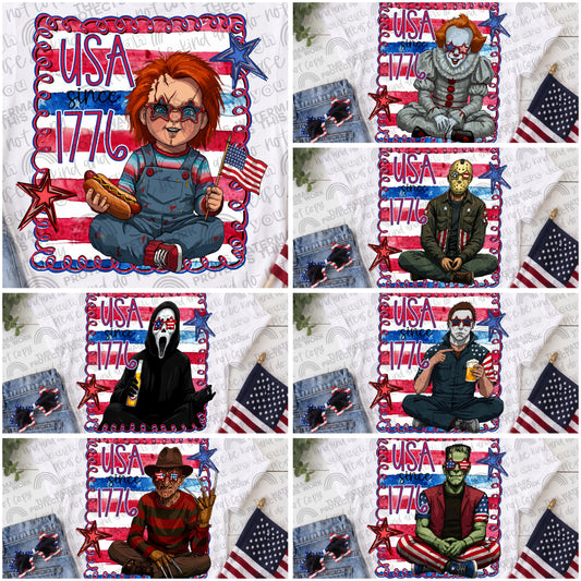Horror USA Since 1776 Bundle- 7 PNG Files