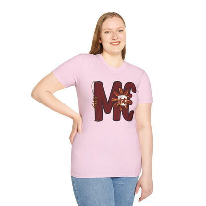 Aces Floral Letters Adult Unisex Softstyle T-Shirt