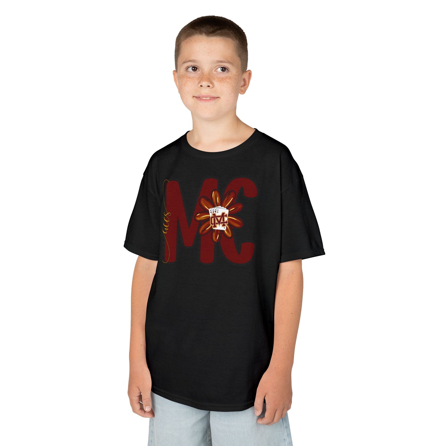 Aces Floral Letters Kids Heavy Cotton™ Tee