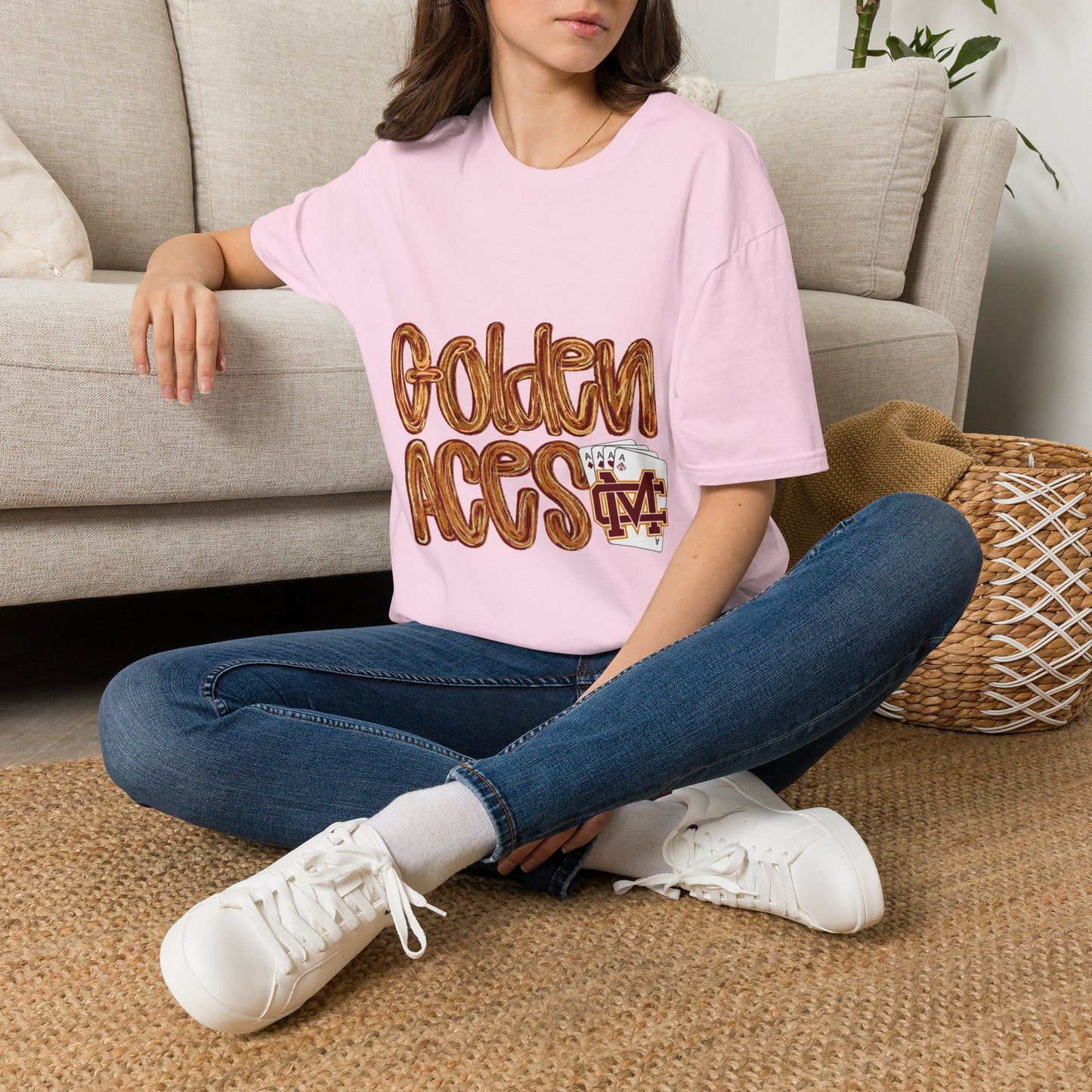 Golden Aces Brushstrokes Adult Unisex Softstyle T-Shirt