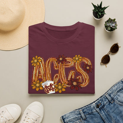 Aces Brushstrokes Floral Adult Unisex Softstyle T-Shirt