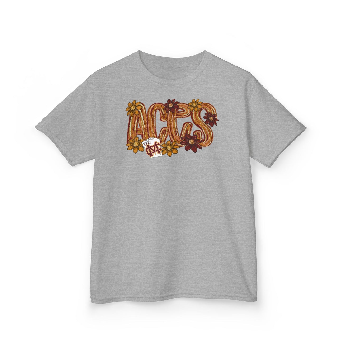 Aces Floral Brushstrokes Kids Heavy Cotton™ Tee