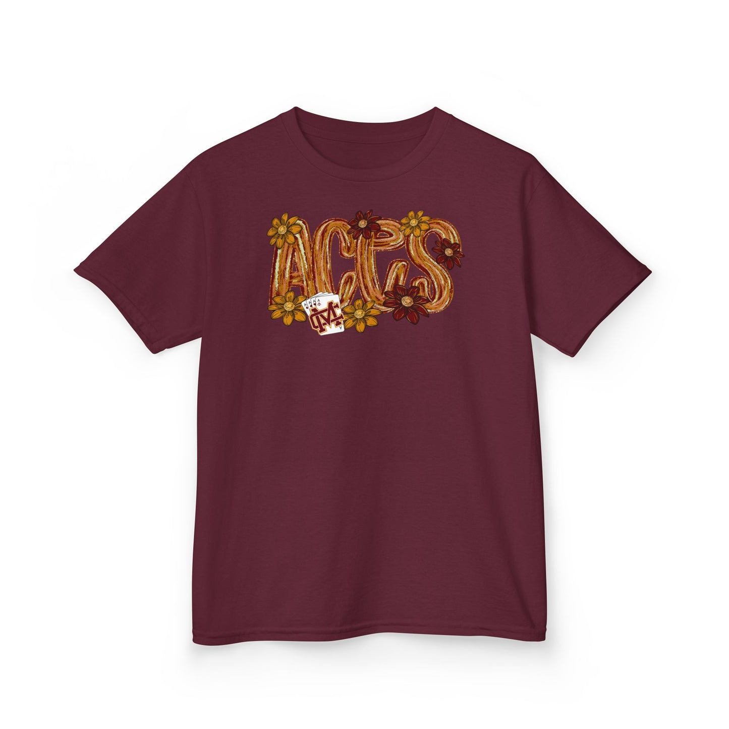 Aces Floral Brushstrokes Kids Heavy Cotton™ Tee