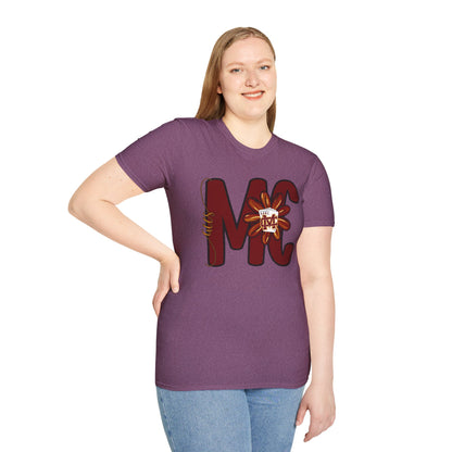 Aces Floral Letters Adult Unisex Softstyle T-Shirt