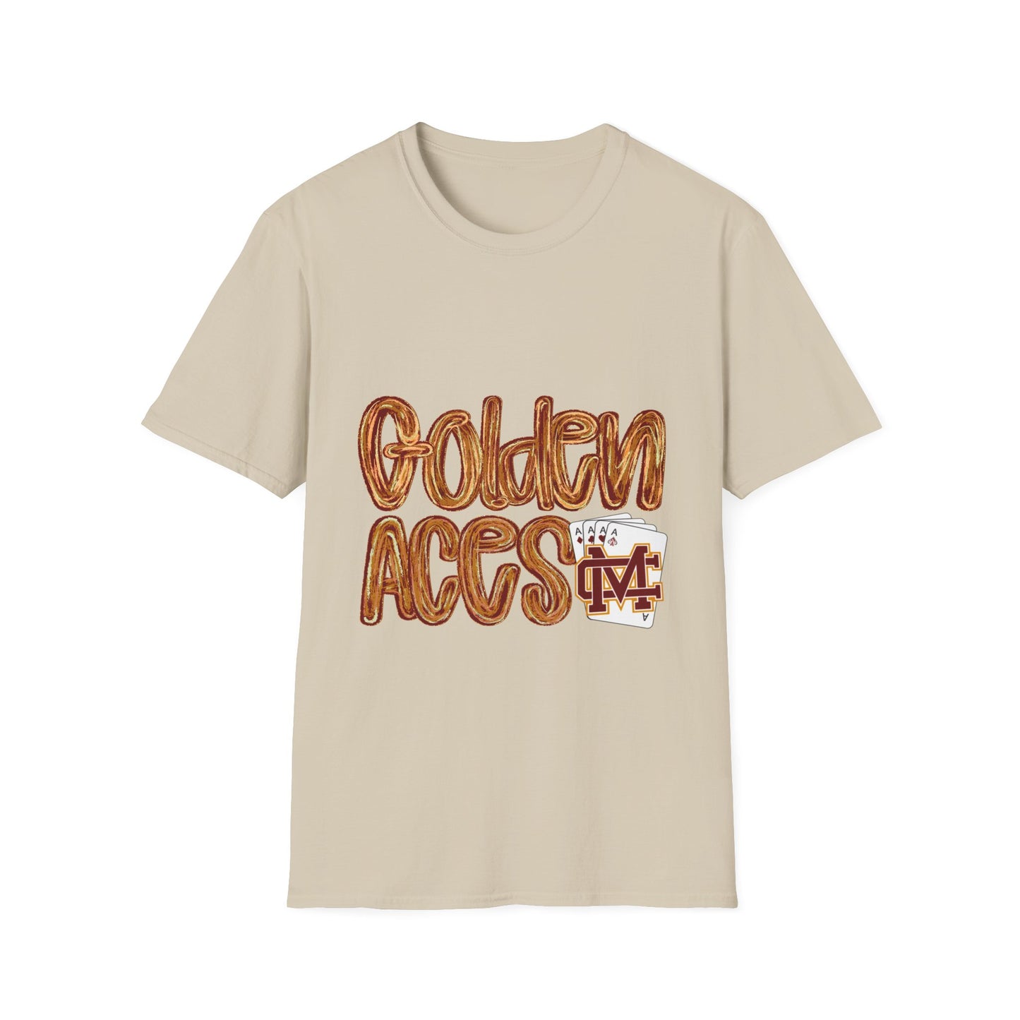 Golden Aces Brushstrokes Adult Unisex Softstyle T-Shirt