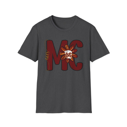 Aces Floral Letters Adult Unisex Softstyle T-Shirt