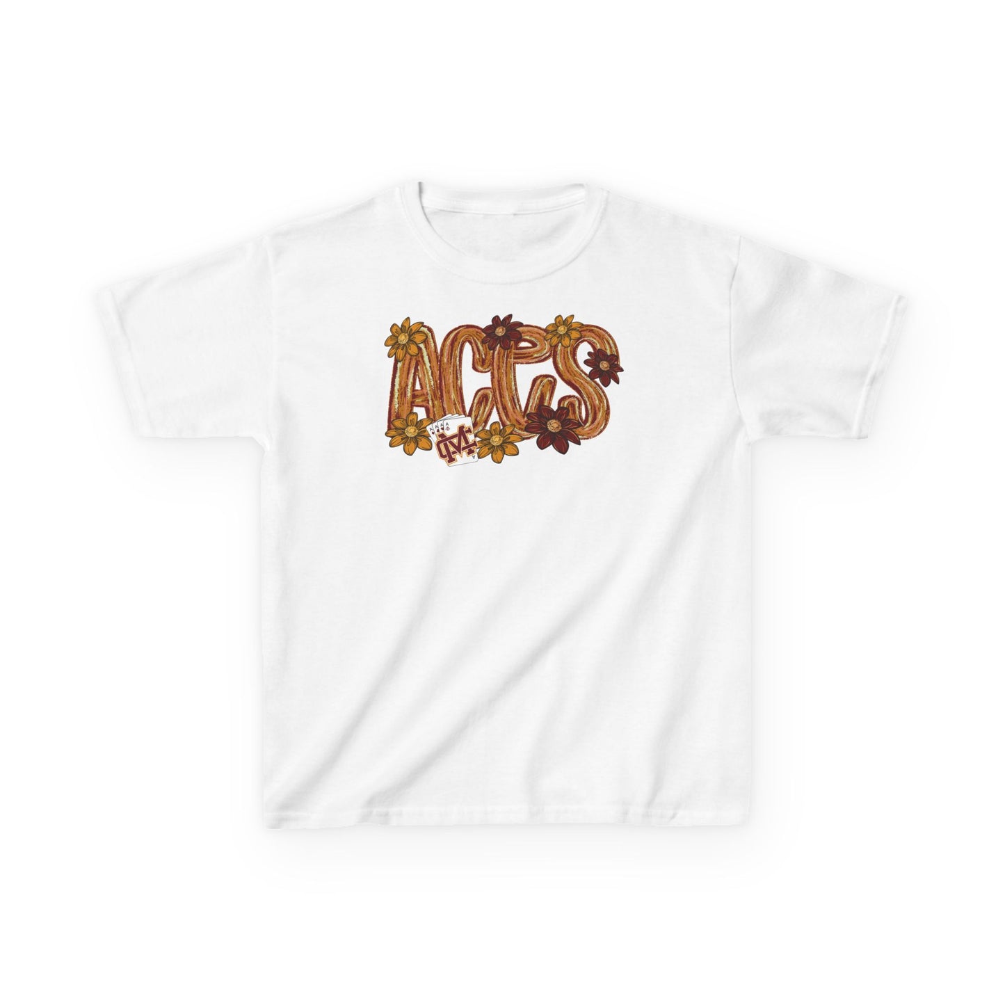 Aces Floral Brushstrokes Kids Heavy Cotton™ Tee