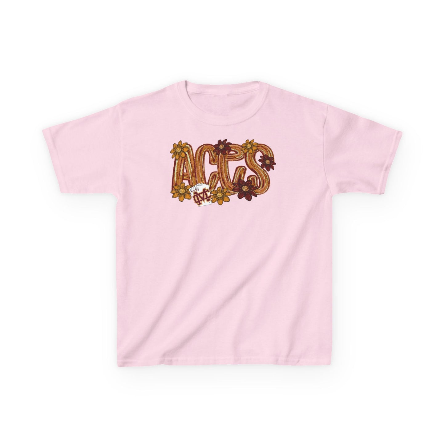 Aces Floral Brushstrokes Kids Heavy Cotton™ Tee