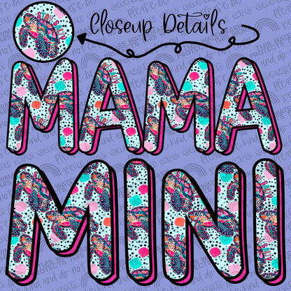 Stay Salty Turtle Mama and Mini Set- 2 PNG Files
