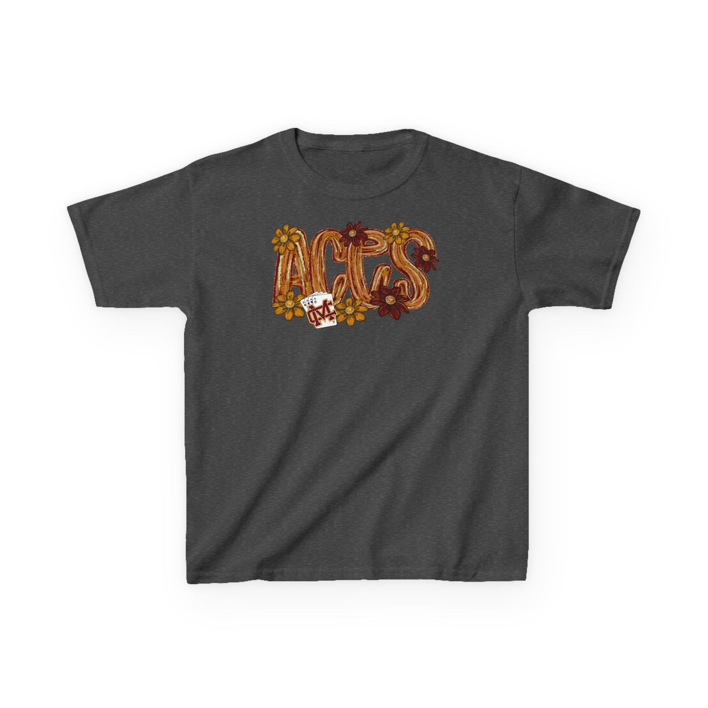 Aces Floral Brushstrokes Kids Heavy Cotton™ Tee