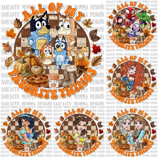Fall All of my Favorite Things Character Bundle